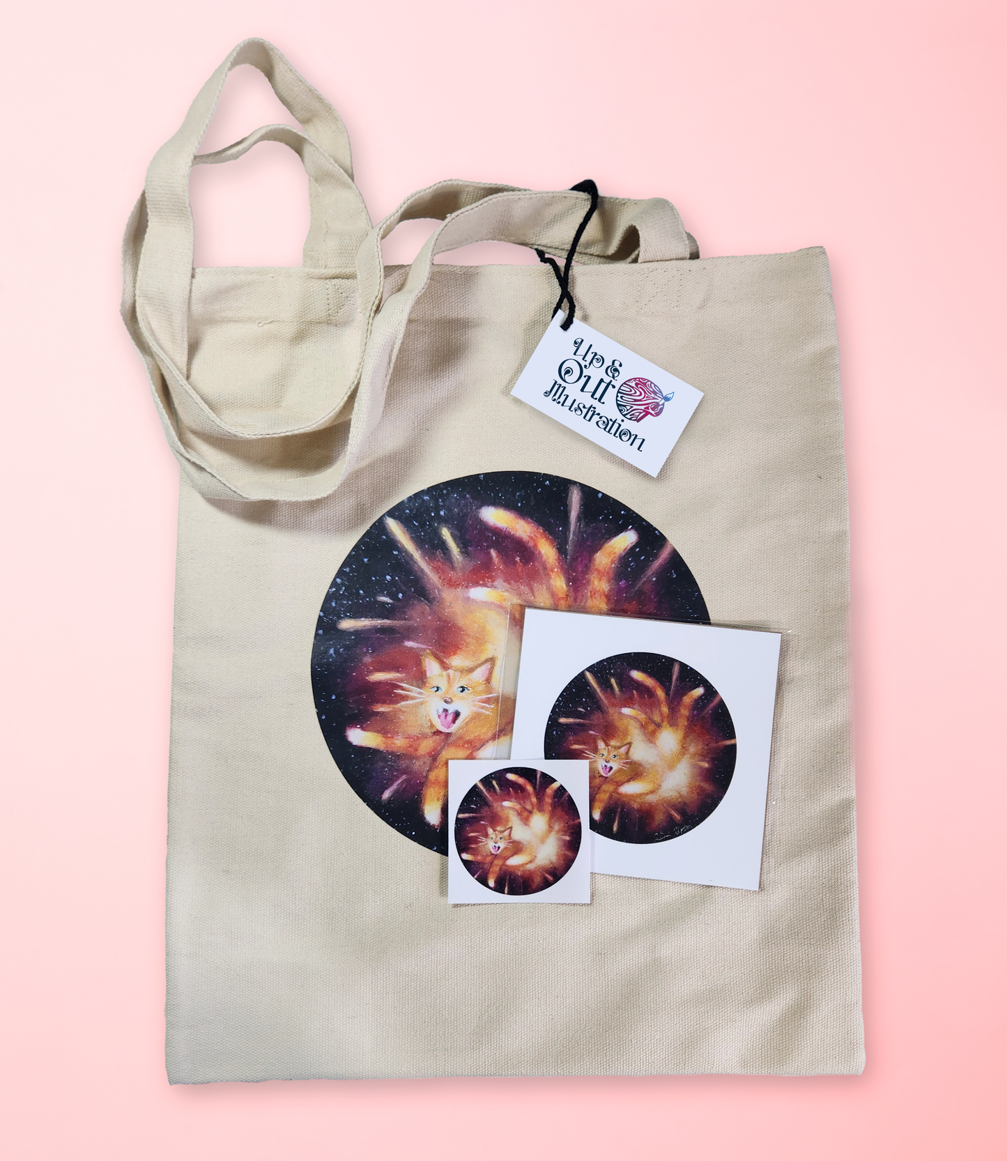 Orange Supernova Tote Bag