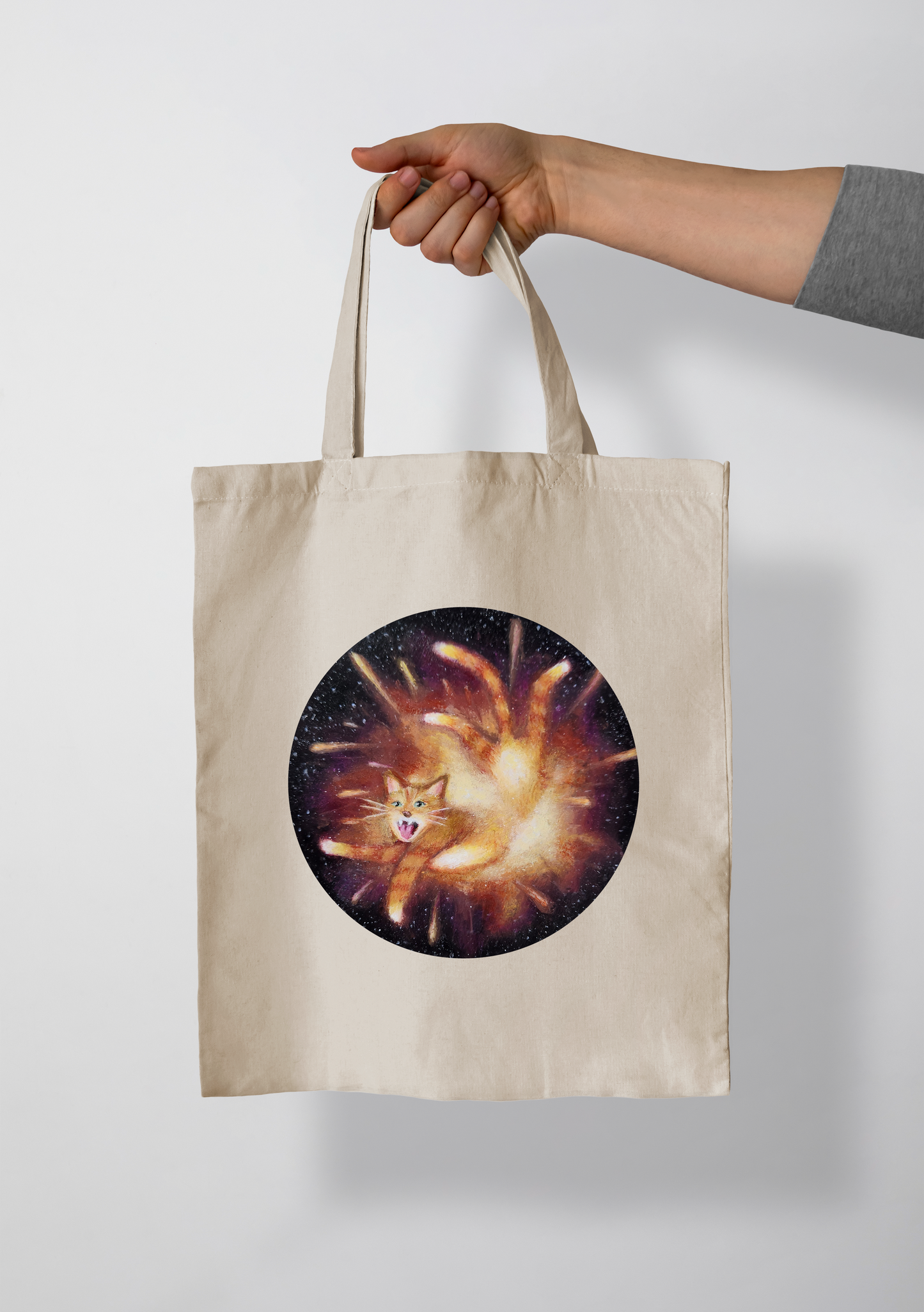 Orange Supernova Tote Bag