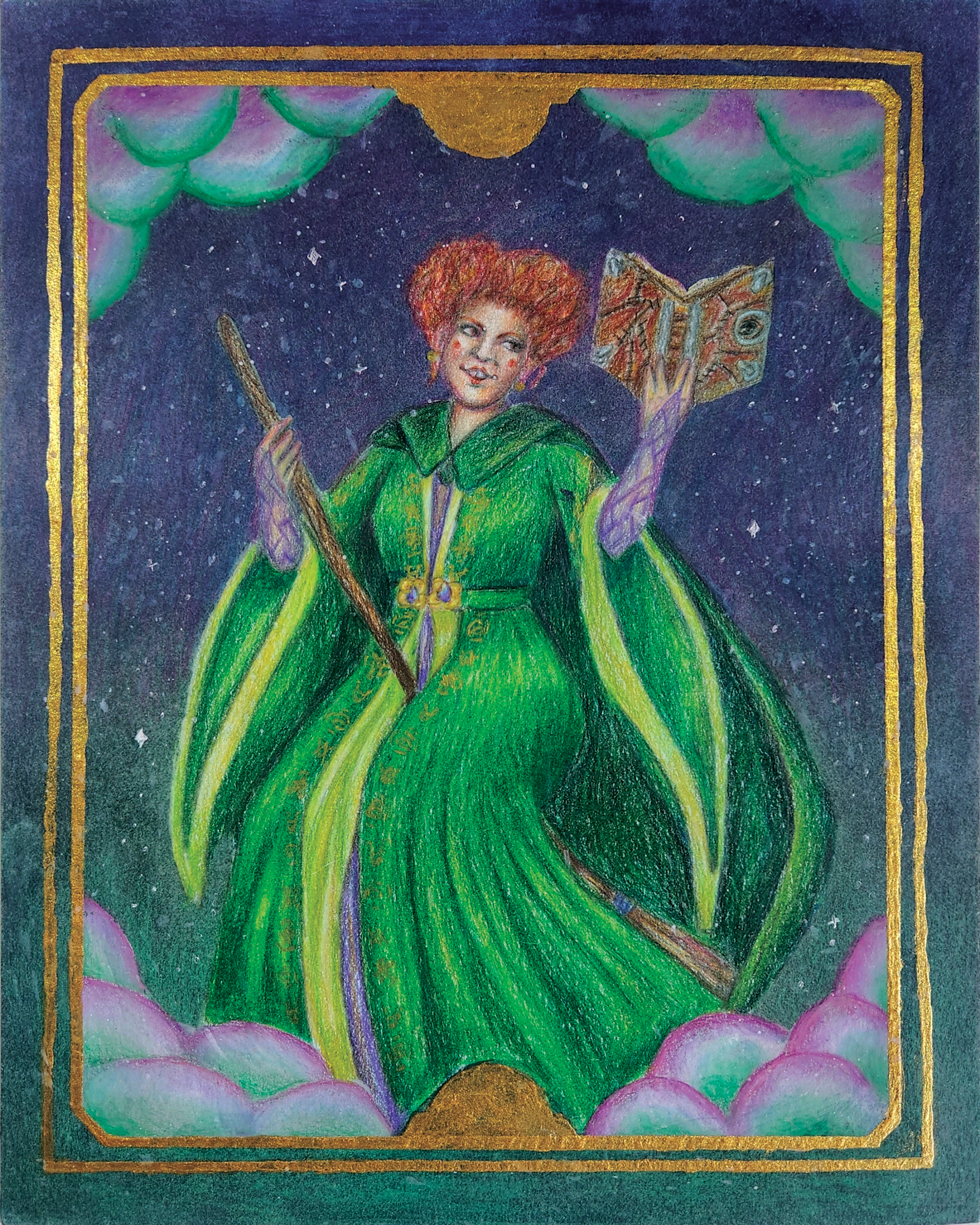 Original - Winifred Sanderson Mixed Media Illustration